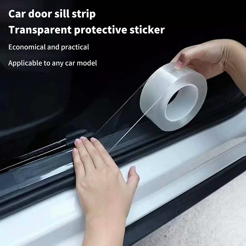 Car Door Edge Guard - Pita pelindung transparan tepi pintu mobil,