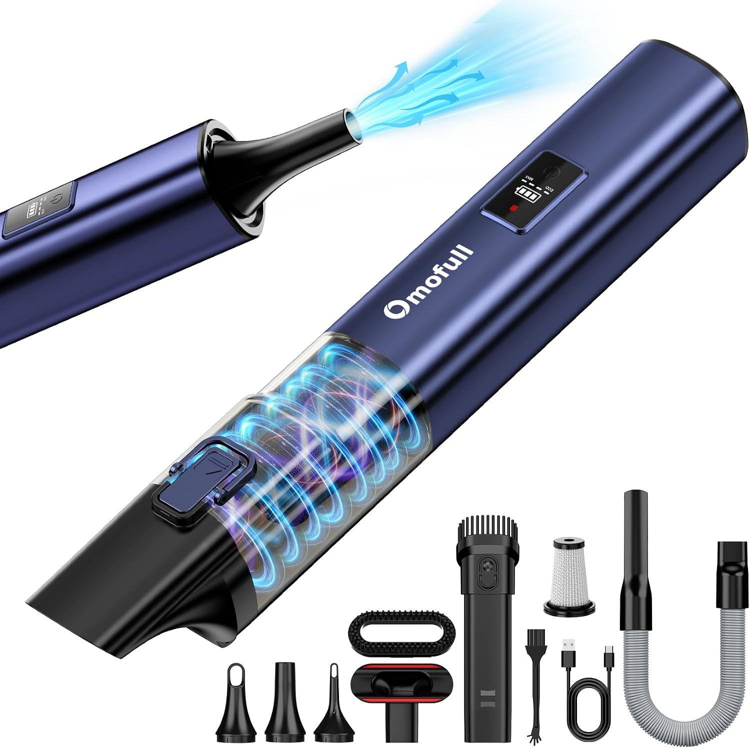 Car Vacuum Cleaner - 19500Pa 4-in-1 Vacuum & Air Duster
