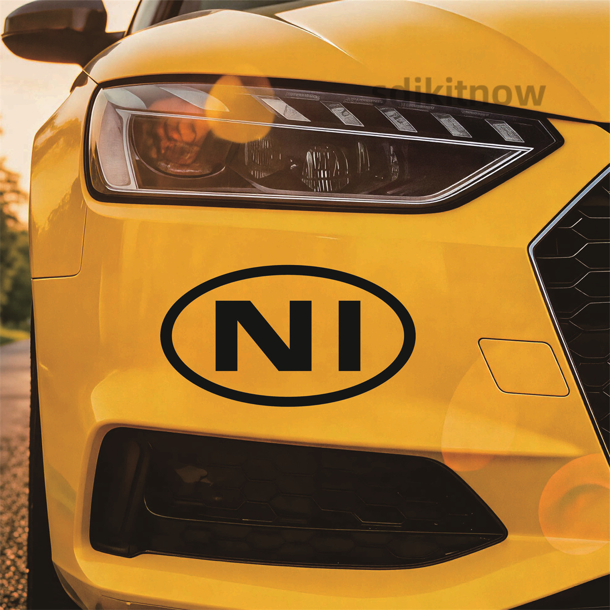 Car Accessories Ireland - Stiker Mobil Oval Northern Ireland NI