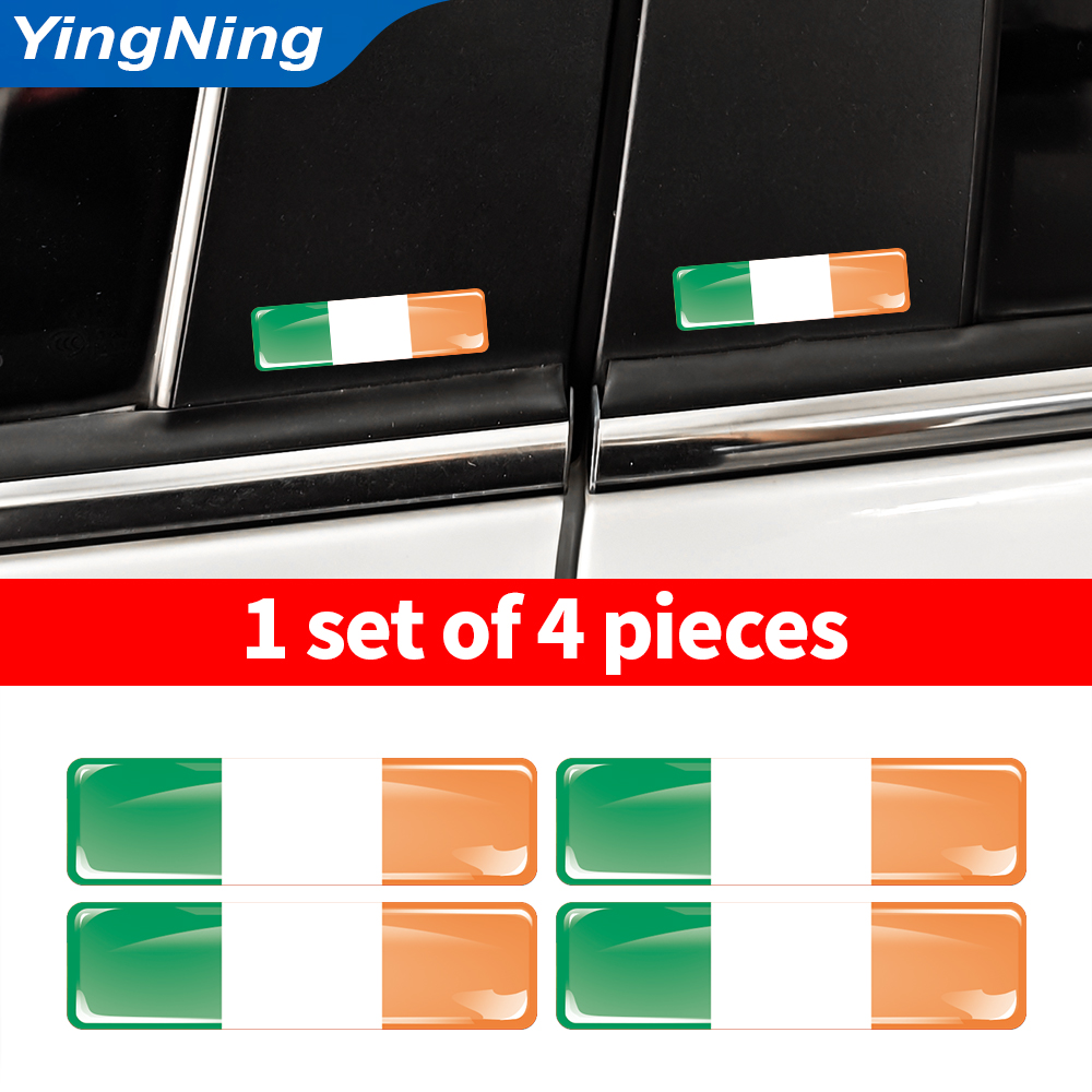 Car Accessories Ireland - 4 Buah Stiker Mobil Bendera Irlandia