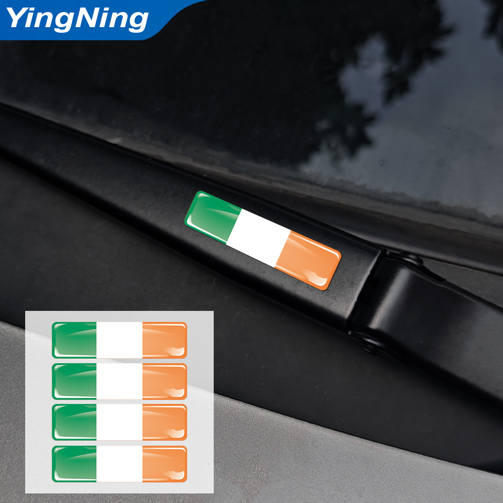4 Buah Stiker Mobil Bendera Ir - Car Accessories Ireland ulasan dan harga